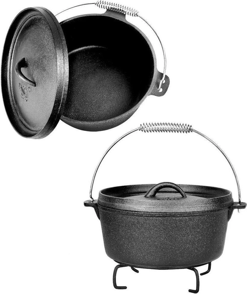 EL Fuego Dutch Oven Set Gietijzer 7-delig 6 EL Fuego Dutch Oven Set Gietijzer 7-delig - Afbeelding 4