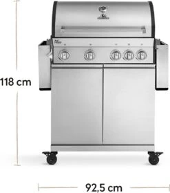 Burnhard Gas BBQ Big FRED Deluxe - 4 Branders - Incl. Keramische Infraroodbrander & Afdekhoes - Deluxe -Home Keuken Winkel 1061x1200 1