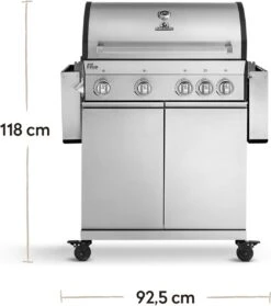 Burnhard Gas BBQ Big FRED Deluxe - 4 Branders - Incl. Keramische Infraroodbrander & Afdekhoes - Deluxe -Home Keuken Winkel 1063x1200 2
