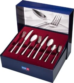 Sola Bestekset Luxor - Modern - 9 Persoons - 90 Delig - Zilverwit Edelstaal 18/10 - RVS - Zilver -Home Keuken Winkel 1070x1200 1