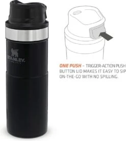 Stanley Trigger-Action Travel Mug 0.47L - Thermosfles - Matt Black -Home Keuken Winkel 1075x1200
