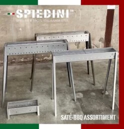 Spiedini Saté-bbq Bali 40 Mini - Kleine, Smalle Houtskoolbarbecue Met Horizontaal Rooster Voor Sate Of Andere Spiesjes - 40 Cm Lang, 11 Cm Breed, 14 Cm Hoog - Ideaal Voor Tuin- Of Open Haard, Of Balkon - Materiaal: Gealuminiseerd Ijzer 16 Spiedini Saté-bbq Bali 40 Mini - Kleine, Smalle Houtskoolbarbecue Met Horizontaal Rooster Voor Sate Of Andere Spiesjes - 40 Cm Lang, 11 Cm Breed, 14 Cm Hoog - Ideaal Voor Tuin- Of Open Haard, Of Balkon - Materiaal: Gealuminiseerd Ijzer -Home Keuken Winkel 1153x1200 2