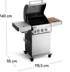 Burnhard Gas BBQ FRED JR. Deluxe - 2 Branders - Incl. Keramische Infraroodbrander & Afdekhoes - Deluxe 38 Burnhard Gas BBQ FRED JR. Deluxe - 2 Branders - Incl. Keramische Infraroodbrander & Afdekhoes - Deluxe -Home Keuken Winkel 1170x1200 4