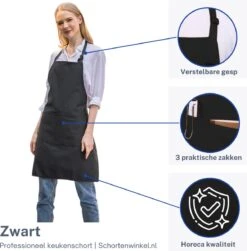 Schortenwinkel - Professioneel Keukenschort - Kookschort - Horeca - Zwart -Home Keuken Winkel 1180x1200 2