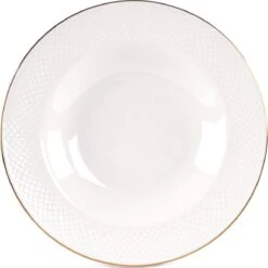 LeRijn® Serviesset Deventer 6 Persoons - 18 Delig - Licht Crème Wit Met Gouden Rand En Motief - Dinerborden - Soepborden - Dessertborden - Borden Servies - Bordenset -Home Keuken Winkel 1198x1200 11
