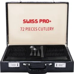 Swiss Pro+ Bestekset In Koffer-72 Delig-12 Persoons-Zwitsers Kwaliteit-Complete Set-100% Roestvrijstaal- Zwart 30 Swiss Pro+ Bestekset In Koffer-72 Delig-12 Persoons-Zwitsers Kwaliteit-Complete Set-100% Roestvrijstaal- Zwart -Home Keuken Winkel 1198x1200 15