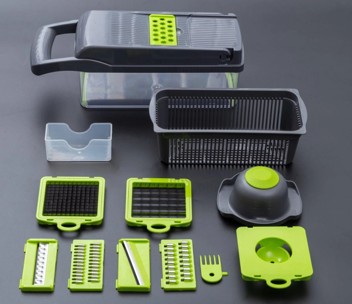 Merkloos Mandoline – Multifunctionele Groentesnijder – Nicer Dicer 9 Merkloos Mandoline – Multifunctionele Groentesnijder – Nicer Dicer - Afbeelding 7