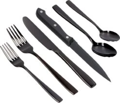 Deleca 6 Persoons Bestekset (36-delig) - Lepels, Messen, Vorken & Steakmessen - Vaatwasserbestendig - Zwart / RVS 19 Deleca 6 Persoons Bestekset (36-delig) - Lepels, Messen, Vorken & Steakmessen - Vaatwasserbestendig - Zwart / RVS -Home Keuken Winkel 1200x1036 6
