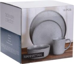Excellent Serviesset - Servies - 16 Stuks - Aardewerk - Grijs -Home Keuken Winkel 1200x1044