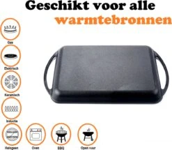 Kicinn Grillplaat - Gietijzer - Geëmailleerd - Incl. Accessoires - Ø 33 X 21.8 Cm (LxB) -Home Keuken Winkel 1200x1045