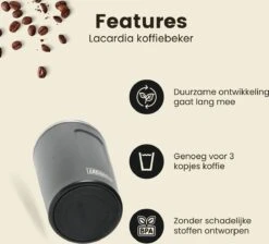 LaCardia Koffiebeker To Go Premium Zwart – Thermosbeker – Theebeker – 380ML – Herbruikbaar -Home Keuken Winkel 1200x1090