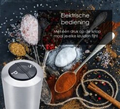 KROMS Peper En Zoutmolen Set - Peper En Zoutmolen Set Elektrisch -2 In 1 - Instelbare Maalgraad - Pepermolen - Zoutmolen - Peper En Zoutmolen Elektrisch 11 KROMS Peper En Zoutmolen Set - Peper En Zoutmolen Set Elektrisch -2 In 1 - Instelbare Maalgraad - Pepermolen - Zoutmolen - Peper En Zoutmolen Elektrisch -Home Keuken Winkel 1200x1094 3