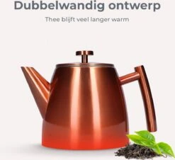 Vaja® Theepot Juliette Rosé Dubbelwandig -Home Keuken Winkel 1200x1099