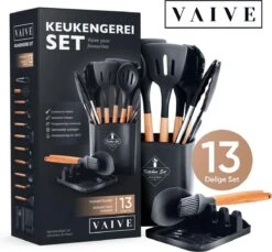 VAIVE Kookgerei Set 13-delig Met Houder - Keukengerei Set - Garde - Spatel Silicone 15 VAIVE Kookgerei Set 13-delig Met Houder - Keukengerei Set - Garde - Spatel Silicone -Home Keuken Winkel 1200x1113 3