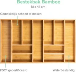 Grote Bestekbak Bamboe 81x47CM - Coninx Besteklade - Opbergbak - Duurzaam - Bamboe - Voor Laden Vanaf 47cm Diep 16 Grote Bestekbak Bamboe 81x47CM - Coninx Besteklade - Opbergbak - Duurzaam - Bamboe - Voor Laden Vanaf 47cm Diep -Home Keuken Winkel 1200x1140 4