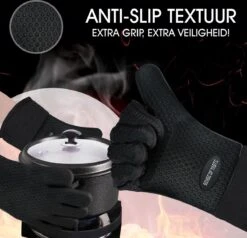 Sense Of Taste Ovenwanten - 2 Stuks - Ovenhandschoenen - Hittebestendig - 230°C - Siliconen - Zwart - Koken - Extra Lang 17 Sense Of Taste Ovenwanten - 2 Stuks - Ovenhandschoenen - Hittebestendig - 230°C - Siliconen - Zwart - Koken - Extra Lang -Home Keuken Winkel 1200x1154