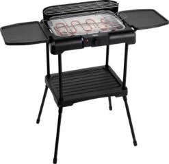 Princess 112250 Elektrische BBQ Met Zijplanken - BBQ - 40x25cm - Met En Zonder Statief Te Gebruiken - Met Zijplankjes - Ook Te Gebruiken Als Tafelgrill - 2200W -Home Keuken Winkel 1200x1163 2