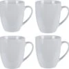 Excellent Houseware Set Van 4x Stuks Bekers/mokken Wit 380 Ml Van Porselein - Melkbekers 1 Excellent Houseware Set Van 4x Stuks Bekers/mokken Wit 380 Ml Van Porselein - Melkbekers -Home Keuken Winkel 1200x1170
