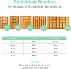 Grote Bestekbak Bamboe 81x47CM - Coninx Besteklade - Opbergbak - Duurzaam - Bamboe - Voor Laden Vanaf 47cm Diep 15 Grote Bestekbak Bamboe 81x47CM - Coninx Besteklade - Opbergbak - Duurzaam - Bamboe - Voor Laden Vanaf 47cm Diep -Home Keuken Winkel 1200x1172 3