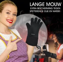 Sense Of Taste Ovenwanten - 2 Stuks - Ovenhandschoenen - Hittebestendig - 230°C - Siliconen - Zwart - Koken - Extra Lang 12 Sense Of Taste Ovenwanten - 2 Stuks - Ovenhandschoenen - Hittebestendig - 230°C - Siliconen - Zwart - Koken - Extra Lang -Home Keuken Winkel 1200x1196 4