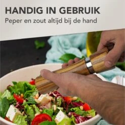 Nimma® Peper En Zoutmolen Set - Incl Navul Lepel - Verstelbare Maalgraad - Acacia Hout -Home Keuken Winkel 1200x1198 16
