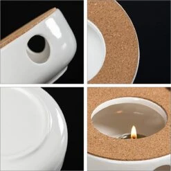 ConBlom Keramische Theepot, Warmer, Theewarmer, Koffiewarmer, Stoofje, Met Kurk-stoofje, Theepot Basis, Theefornuis, Melkwarmer Voor Thuis, Café, Theemelk (zonder Kaars En Theepot) -Home Keuken Winkel 1200x1199 7