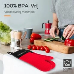 KitchenLove Ovenwanten - 2 Stuks Ovenhandschoenen - Hittebestendig Tot 250 °C - Siliconen - Rood 13 KitchenLove Ovenwanten - 2 Stuks Ovenhandschoenen - Hittebestendig Tot 250 °C - Siliconen - Rood -Home Keuken Winkel 1200x1200 1000