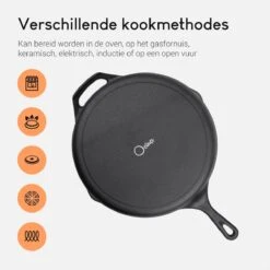 Ocina Gietijzeren Pan – ø30,5cm - Skillet - Koekenpan – Hapjespan – Koekenpan Inductie – Koekenpannenset - Gietijzeren Pan Bbq - Gietijzer 19 Ocina Gietijzeren Pan – ø30,5cm - Skillet - Koekenpan – Hapjespan – Koekenpan Inductie – Koekenpannenset - Gietijzeren Pan Bbq - Gietijzer -Home Keuken Winkel 1200x1200 156
