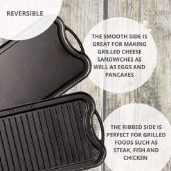 Nuovva Dubbelzijdig Gietijzeren Grillplaat - 50cm X 26cm 9 Nuovva Dubbelzijdig Gietijzeren Grillplaat - 50cm X 26cm -Home Keuken Winkel 1200x1200 323