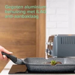 Coninx Grillpan 28CM - Steakpan - Afneembare Handgreep - PFAS-vrij - Grijs -Home Keuken Winkel 1200x1200 331