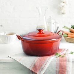 Le Creuset Braadpan Faitout Tradition Kersenrood - ø 24 Cm / 3 Liter -Home Keuken Winkel 1200x1200 342
