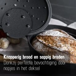 Gietijzeren Braadpan - Sudderpan Zwart Van Daumonet - Ovaal - Ø 29 Cm - 3 Liter - 100% PFAS & PFOA Vrij - Emaille - Geschikt Voor Alle Warmtebronnen - Elektrisch - Gas - Halogeen - Inductie - Keramisch - Vaatwasserbestendig -Home Keuken Winkel 1200x1200 359