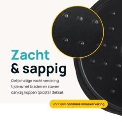 MOA Gietijzeren Braadpan - Inhoud 7,1 Liter - 29CM - Rond - Alle Warmtebronnen - Ook Voor Inductie - Gewicht 7,6 Kg - Zwart - MC29B -Home Keuken Winkel 1200x1200 387