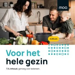 MOA Gietijzeren Braadpan - Inhoud 7,1 Liter - 29CM - Rond - Alle Warmtebronnen - Ook Voor Inductie - Gewicht 7,6 Kg - Zwart - MC29B -Home Keuken Winkel 1200x1200 389