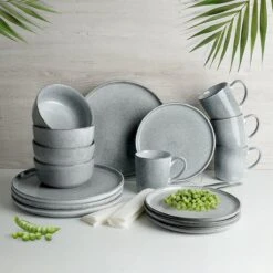 Excellent Serviesset - Servies - 16 Stuks - Aardewerk - Grijs -Home Keuken Winkel 1200x1200 449