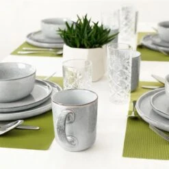 Excellent Serviesset - Servies - 16 Stuks - Aardewerk - Grijs -Home Keuken Winkel 1200x1200 450
