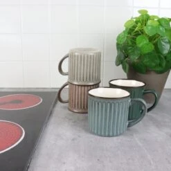 OTIX Koffiekopjes - Met Oor - Set Van 4 - Aardewerk - 250 Ml -Home Keuken Winkel 1200x1200 462