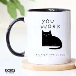 I Work Hard Kat Mok - Katten - Juf Cadeau - Meester Cadeau - Verjaardagscadeau - Cadeau - Verjaardag Cadeau Man - Cadeau Voor Man - Cadeau Voor Vrouw - Mokken - Theeglazen - Koffiekopjes -Home Keuken Winkel 1200x1200 489