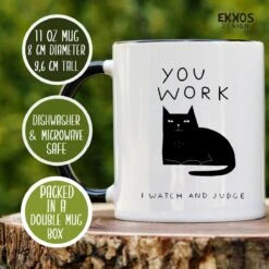 I Work Hard Kat Mok - Katten - Juf Cadeau - Meester Cadeau - Verjaardagscadeau - Cadeau - Verjaardag Cadeau Man - Cadeau Voor Man - Cadeau Voor Vrouw - Mokken - Theeglazen - Koffiekopjes -Home Keuken Winkel 1200x1200 490