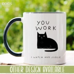 I Work Hard Kat Mok - Katten - Juf Cadeau - Meester Cadeau - Verjaardagscadeau - Cadeau - Verjaardag Cadeau Man - Cadeau Voor Man - Cadeau Voor Vrouw - Mokken - Theeglazen - Koffiekopjes -Home Keuken Winkel 1200x1200 491
