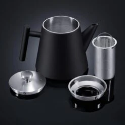 Silberthal - Theepot Met Filter - 1 L - RVS Dubbelwandig - Zwart - Cadeau -Home Keuken Winkel 1200x1200 534