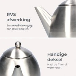 Vaja Valerie - Theepot Met Filter - Dubbelwandig - RVS - 1.2L 21 Vaja Valerie - Theepot Met Filter - Dubbelwandig - RVS - 1.2L -Home Keuken Winkel 1200x1200 536