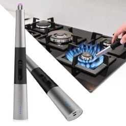 Allkinds Lange Elektrische Plasma Aansteker - USB Oplaadbaar - Vlamloze Elektrische Aansteker Voor Keuken, Kaars, BBQ Of Openhaard - Zwart - In- En Outdoor - Chique Design -Home Keuken Winkel 1200x1200 574