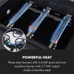 Klarstein Kingsville Double Barbecue - Houtskool- En Gasbarbecue - Smoker BBQ - Inclusief Deksels En Thermometer - Met 2 Roosters - Zwart -Home Keuken Winkel 1200x1200 673