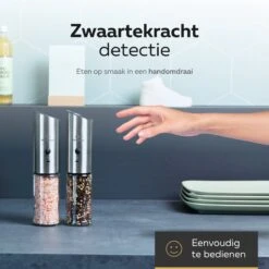 101Products Peper- & Zoutmolen Elektrisch - USB Oplaadbaar - Pepermolen - Zoutmolen - RVS -Home Keuken Winkel 1200x1200 807