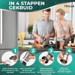 Peper En Zoutmolen Set - RVS Zout En Peperstel - Zoutvaatje En Pepermolen - 2 In 1 -Home Keuken Winkel 1200x1200 820