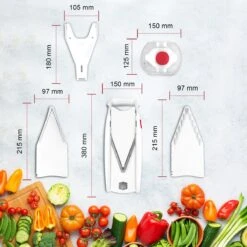 Börner Mandoline V5 PowerLine - Inclusief Opbergbox - Geleverd In Mooie Doos - 6-delige Set - 7 Snijdiktes - Geschikt Als Frietsnijder - BPA-vrij En Roestvrij - Grijs -Home Keuken Winkel 1200x1200 831