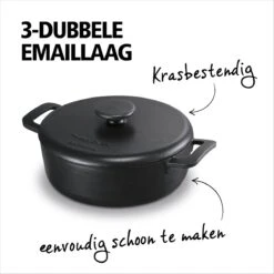 BRABANTIA THE DUTCH Gietijzeren Braadpan - Ø 28cm - MAT Zwart - Inductie 9 BRABANTIA THE DUTCH Gietijzeren Braadpan - Ø 28cm - MAT Zwart - Inductie -Home Keuken Winkel 1200x1200 86