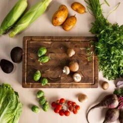 VDN Professionele Snijplank Acacia Hout Met Sapgeul En Handvatten – Hakblok 26x38x3.5 Cm -Home Keuken Winkel 1200x1200 861