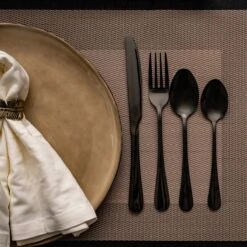 OEC Kitchen Bestekset 36-delig - Zwart - 6 Persoons - Steakmessen - Messen - Vorken - Lepels - RVS -Home Keuken Winkel 1200x1200 909